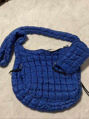 Quilted Blue Shoulder Bag - Everyday Women’s Tote